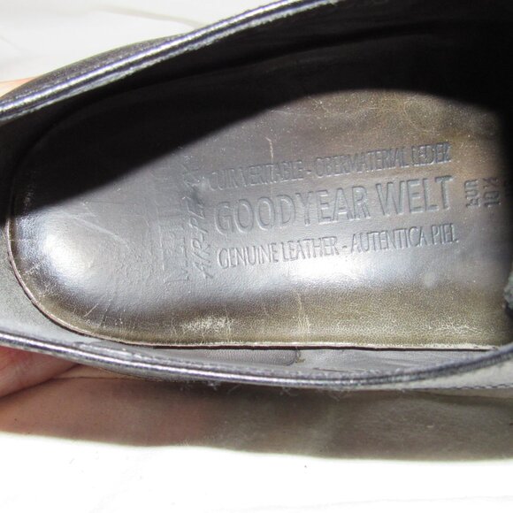 Mephisto Black Marlon Derbys Size 11 Goodyear Welt Air-Relax Pebbled Leather - Picture 6 of 13